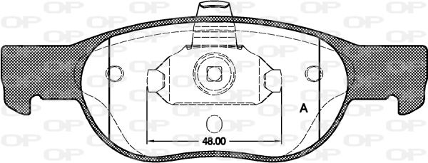 OPEN PARTS Комплект тормозных колодок, дисковый тормоз BPA0588.20